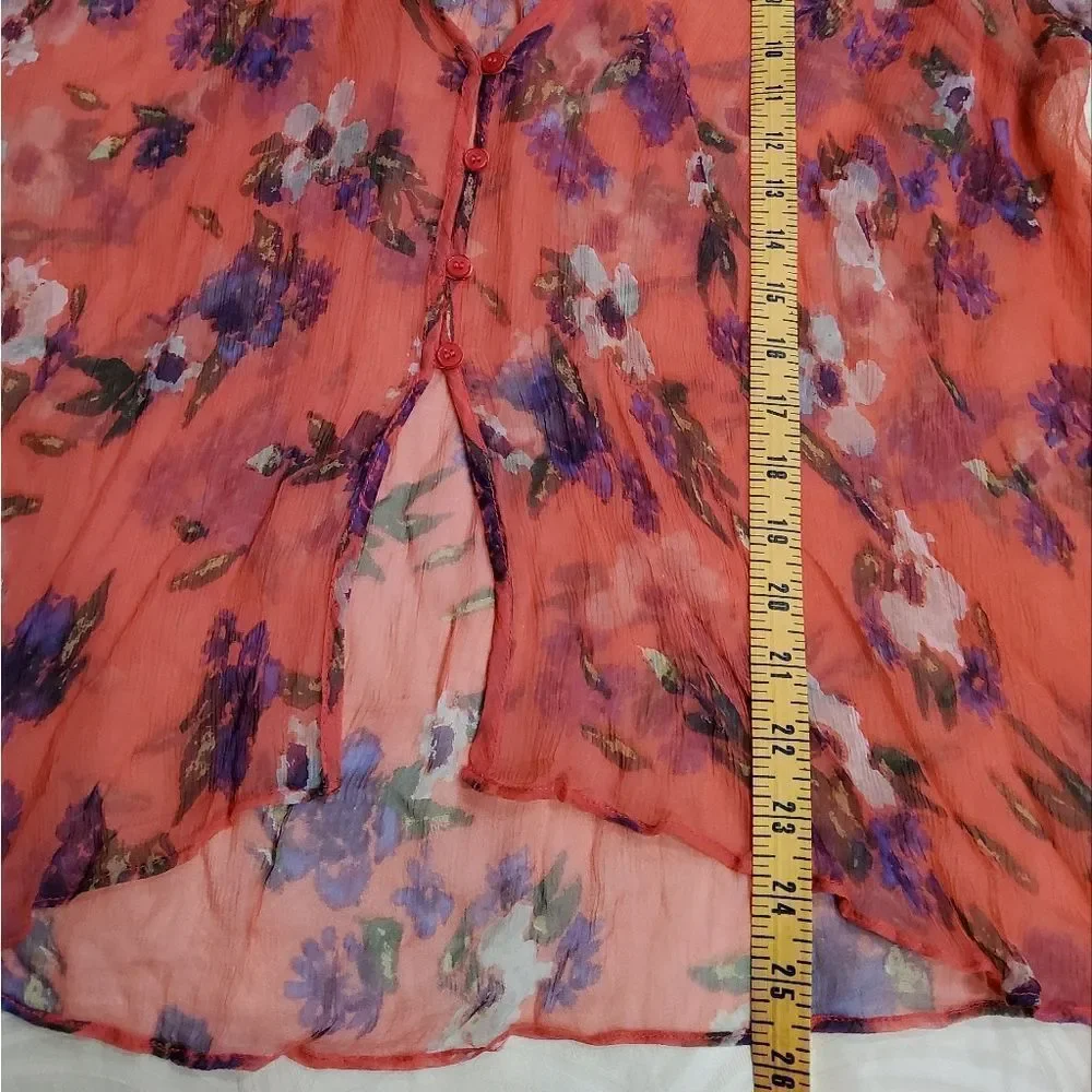 Free People Cheer Chiffon Katomi Cardigan Size L